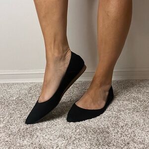 Lucky Brand Black Flats Sleek Minimalist Design